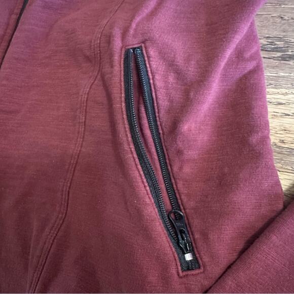 CABI Women's Burgundy Training Jacket, French Knit, Burgundy, Full Zip, Small - Picture 7 of 16